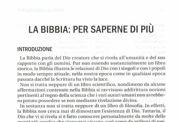 LA BIBBIA PER SAPERNE DI PIU'