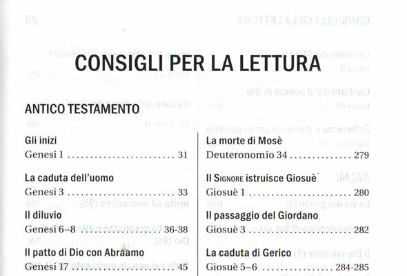 CONSIGLI PER LA LETTURA BIBBIA STANDARD