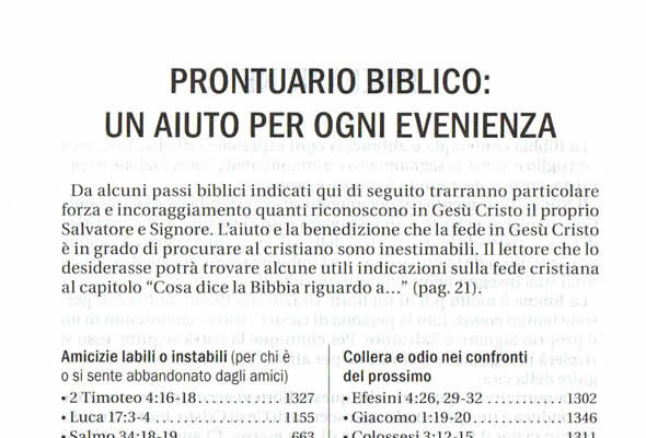 PRONTUARIO BIBLICO UN AIUTO PER OGNI EVENIENZA